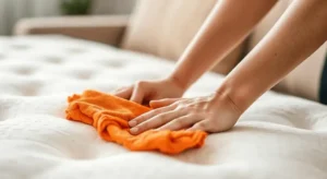 تمیز کردن تشک و تخت در خانه با جاروبرقی و مواد شوینده برای حذف لکه و بوی بد