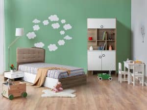 تخت و کتابخانه بلج مدل نوجوان نریمان ۴ سایز ۹۰ در ۲۰۰ سانتیمتر