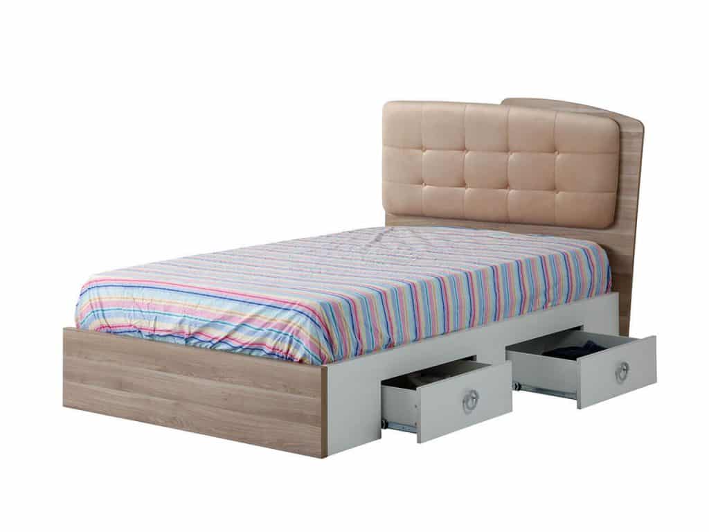 تخت و کتابخانه بلج مدل نوجوان نریمان 4 سایز 90 در 200 سانتیمتر