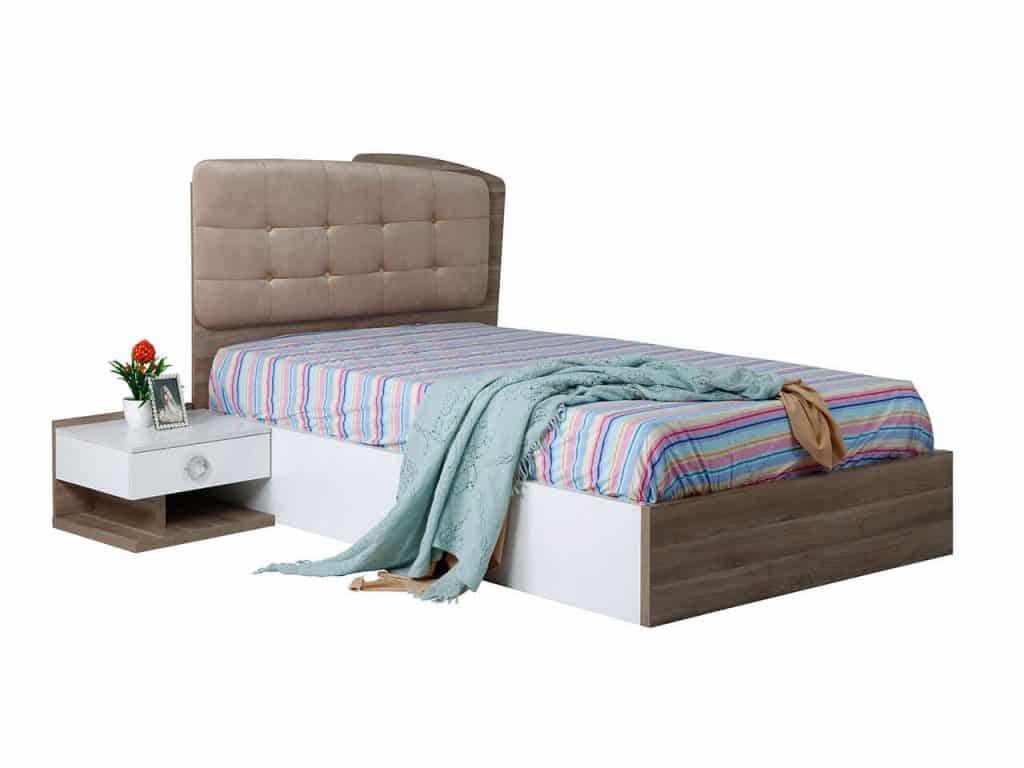 تخت و کتابخانه بلج مدل نوجوان نریمان 4 سایز 90 در 200 سانتیمتر