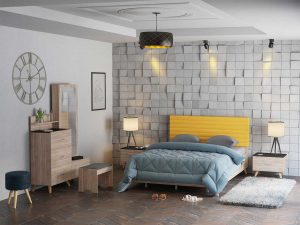 سرویس خواب دونفره بلج مدرن طرح ترکیه مدل نیما سایز ۱۶۰ در ۲۰۰ سانتیمتر