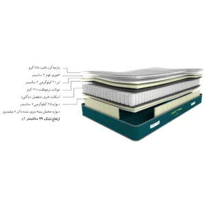 تشک یک نفره نرم آسا مدل آلتین سایز 90 در 200 سانتیمتر