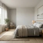 بهترین جای تخت خواب در اتاق؛ سر تخت روی دیوار محکم و دور از مسیر مستقیم در