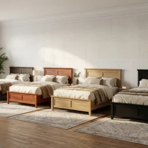 انواع رنگ تخت خواب چوبی