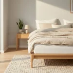 راهنمای خرید کالای خواب — تخت خواب مرتب با تشک، بالش و روتختی باکیفیت در اتاق خواب مدرن
