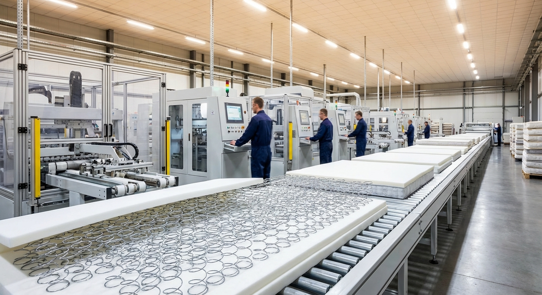 مراحل تولید تشک‌های فنری