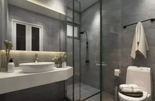 سبک معاصر Contemporary طراحی دکوراسیون داخلی سرویس بهداشتی و حمام