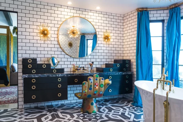 سبک اکلتیک Eclectic در طراحی دکوراسیون داخلی سرویس بهداشتی و حمام